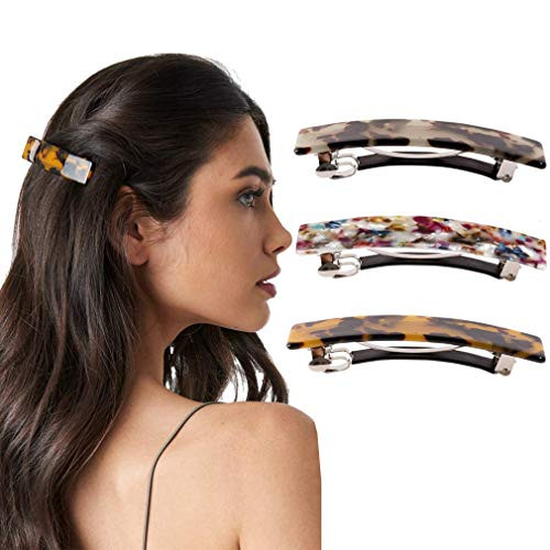 Women Acrylic Resin Hair Barrettes Fashion Geometric Alligator Hair Clips Hair Accessories (3 Pcs D) Women Acrylic Resin Hair Barrettes Fashion Geometric Alligator Hair Clips Hair Accessories (3 Pcs D)