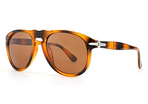 FEISEDY Classic Men Polarized Aviator Sunglasses Round Mirrored Lens 70s Sun Glasses B2611