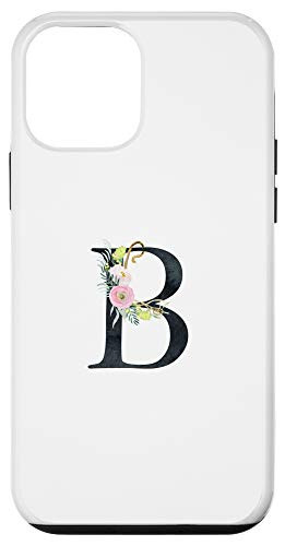 iPhone 12 mini Modern Watercolor Florals Letter B Blue Pink White AAN008b Case