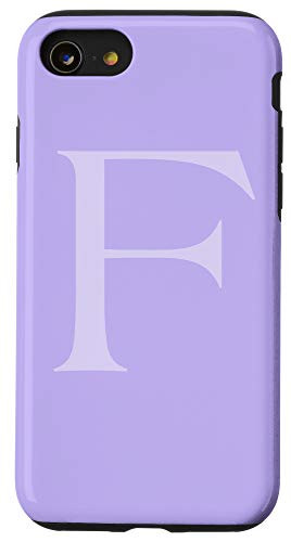 iPhone SE (2020) / 7 / 8 Lavender Gray Letter F Initial Monogram Light Purple Lilac Case