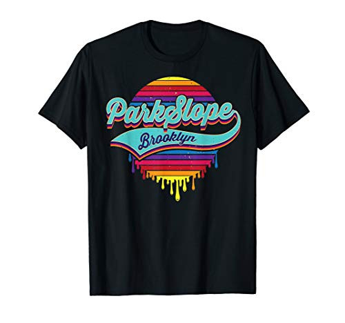 Park Slope, Brooklyn Typographic Dripping Paint Design T-Shirt
