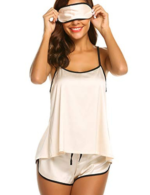 PEATAO Womens Pajama Sets Sexy Lingerie Satin Sleepwear Cami Shorts Set Sexy Pj Sleepwear Set White PEATAO Womens Pajama Sets Sexy Lingerie Satin Sleepwear Cami Shorts Set Sexy Pj Sleepwear Set White