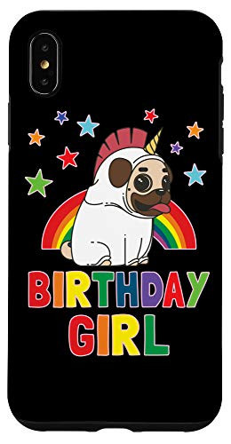 iPhone XS Max Girl Birthday Unicorn Pug B-day Party Kids Gift Idea Unipug Case