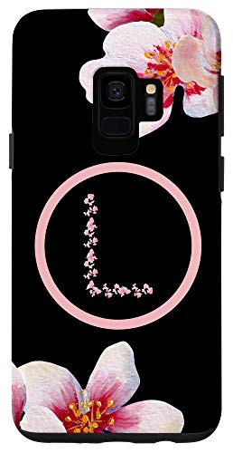 Galaxy S9 Letter L Personalized Initial L Cherry Blossoms Floral Gift Case