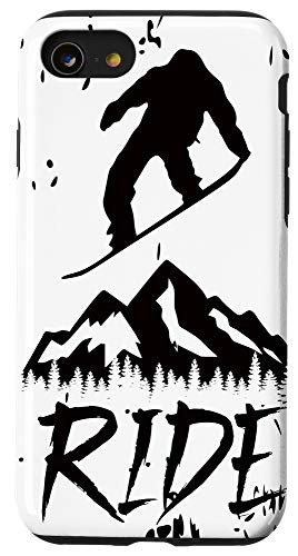 iPhone SE (2020) / 7 / 8 Snowboarder Jumps And Grabs Board Riding by Mountain Trees Case