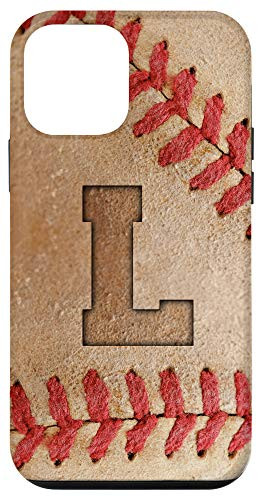 iPhone 12 mini Baseball Phone Case with letter L Baseball Player Name Gift Case