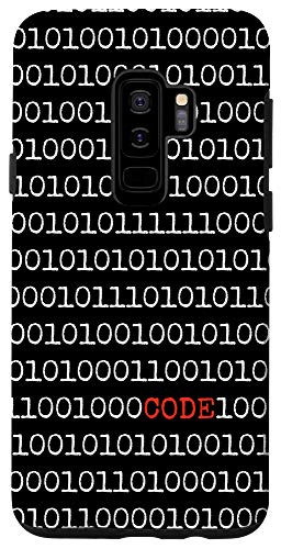 Galaxy S9Plus White Binary Red C O D E - Computer Programmer Geek Gift Case