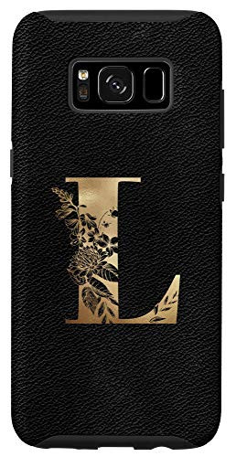 Galaxy S8 Initial L Monogram Vintage Floral Stencil Phone Case
