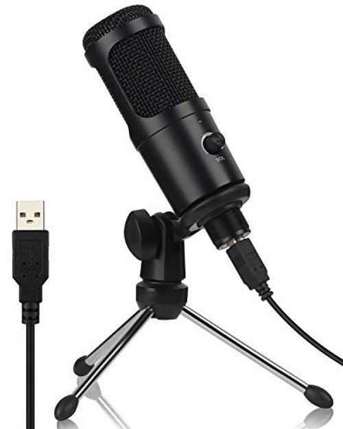 USB Microphone, XIHOU Cardioid Recording Microphone, 192kHz/24bit Condenser Mic Compatible with PC Laptop Mac Windows, Plug and Play Computer Microphone for Podcasting, Gaming, Streaming, YouTube (Black) USB Microphone, XIHOU Cardioid Recording Microphone, 192kHz/24bit Condenser Mic Compatible with PC Laptop Mac Windows, Plug and Play Computer Microphone for Podcasting, Gaming, Streaming, YouTube (Black)