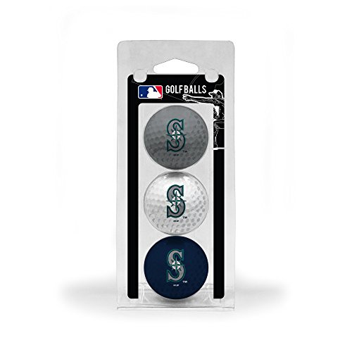 Team Golf MLB Seattle Mariners Regulation Size Golf Balls, 3 Pack, Full Color Durable Team Imprint