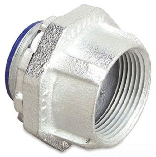 T and B Industrial Fitting Bullet 370 Threaded Conduit Hub, 1/2 in, for Use with IMC/Rigid Conduit, Steel, Zinc Plated