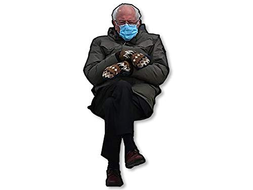 AV Bernie Sanders Sitting in Chair Sticker (Inauguration Funny Meme)