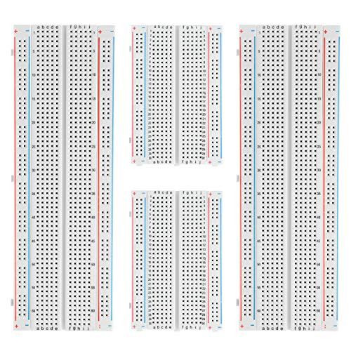 ALLDREI Breadboard Solderless Board Set  AD006 2Pc 400 Pin and 2pcs 830 Pin Prototype PCB Board for Raspberry Pi and Arduino-