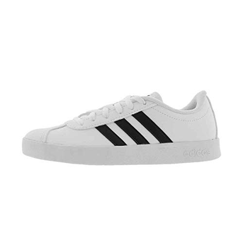 adidas Kid's Unisex Vl Court 2.0 White/Black/White 12K