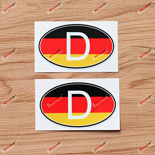 Germany D Oval Country Code German Flag Deutschland Vinyl Decal Sticker - 2 Pack Glossy, 3 Inches - for Car Boat Laptop Cup Germany D Oval Country Code German Flag Deutschland Vinyl Decal Sticker - 2 Pack Glossy, 3 Inches - for Car Boat Laptop Cup