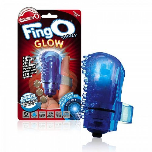 Waterproof Wireless Vibrating Screaming O Glow FingO's - Tingly Blue
