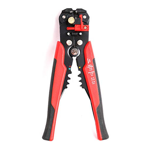 8" Self-Adjusting Automatic Insulation Wire Stripper Tool/Cutting Pliers Tool for AWG 10-24 with Cutters & Crimper