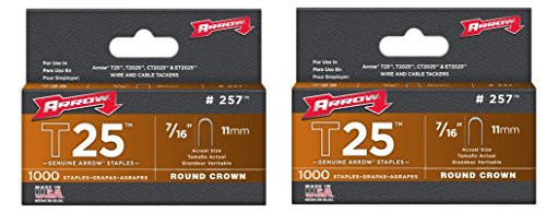 Arrow T-25 7/16" Round Crown Staples - 2 Pack