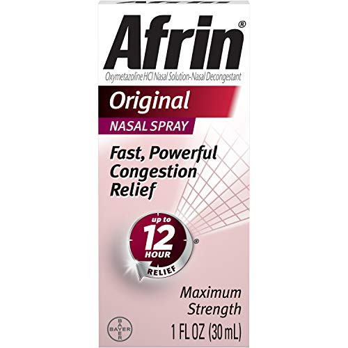 Afrin Afrin Nasal Decongestant 12 Hour Relief Spray Original, Original 1 oz (Pack of 3)