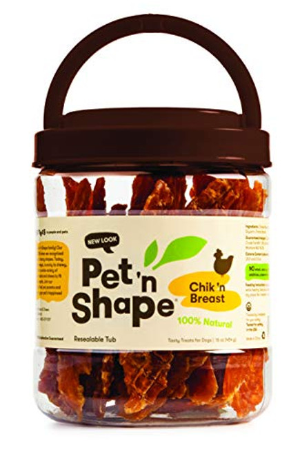 Pet 'n Shape Chik 'N Breast Jerky - All Natural Dog Treats, Chicken 1 Lb