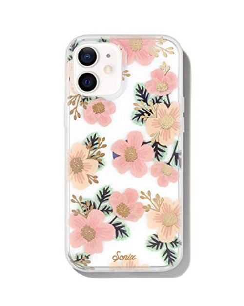 Sonix Southern Floral Case for iPhone 12mini -10ft Drop Tested- Women's Protective Pink Flower Clear Cover for Apple iPhone 12 Mini