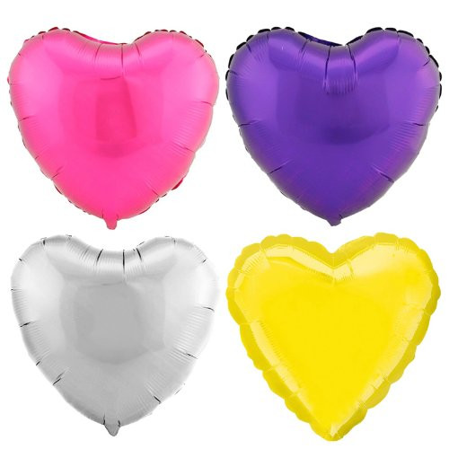 Anagram International Heart-Flat-Balloon, 18", Citrine Yellow Anagram International Heart-Flat-Balloon, 18", Citrine Yellow
