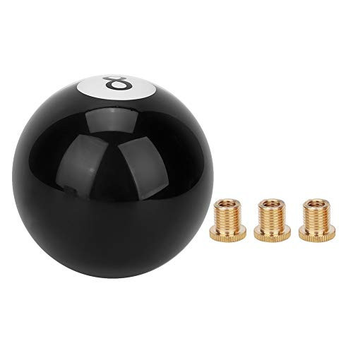 Car Gear Shift Knob , Akozon Universal Black 8 Billiard Ball Round Car Gear Shift Knob Lever Handle Shifter Screwed Joints Car Decoration Accessories