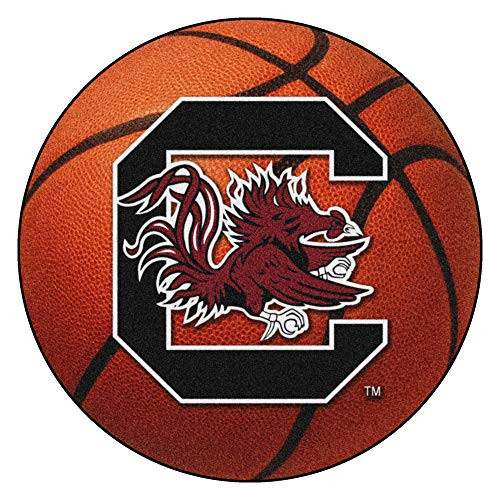 FANMATS - 1586 NCAA University of South Carolina Gamecocks Nylon Face Basketball Rug 26" diameter