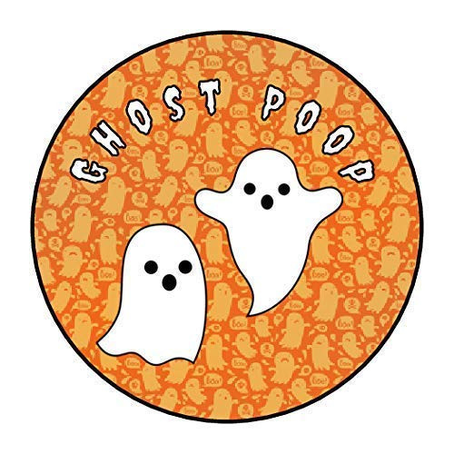 "Ghost Poop" Halloween stickers, labels, tags for treats