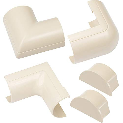 D-Line Cable Raceway Accessories   Join Multiple Channels of D-Line Cord Covers   Connector Multipack (Maxi (Large), Beige)