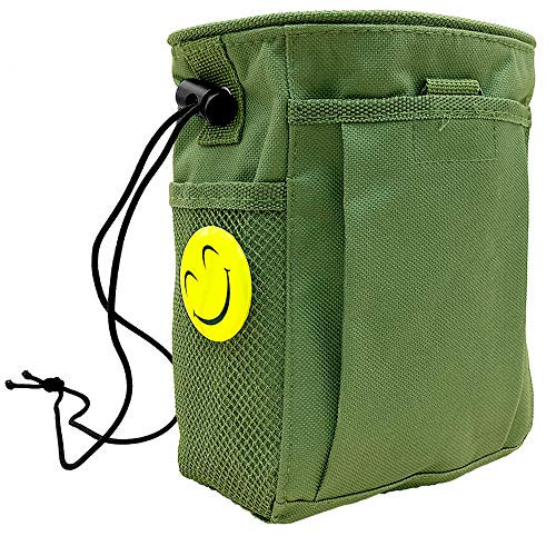 Portable Molle Pouches, JumpyFire Military Fan Tactical Dump Pouch, Adjustable String Ammo Dump Bag (Green)
