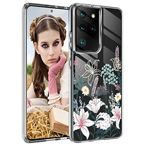 Galaxy S21 Ultra Case, Compatible with Samsung Galaxy S21 Ultra 5G Case for Women Girls Floral Flower Phone Case Clear Silicone Shockproof Bumper Anti-Yellow Protective Cover for Samsung S21 Ultra Galaxy S21 Ultra Case, Compatible with Samsung Galaxy S21 Ultra 5G Case for Women Girls Floral Flower Phone Case Clear Silicone Shockproof Bumper Anti-Yellow Protective Cover for Samsung S21 Ultra