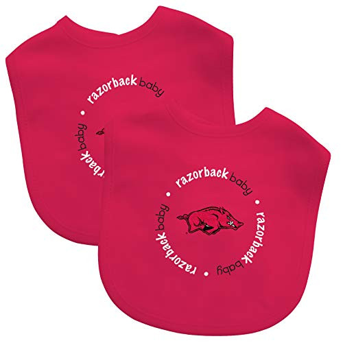 Baby Fanatic Team Color Bibs, University of Arkansas, 2-Count
