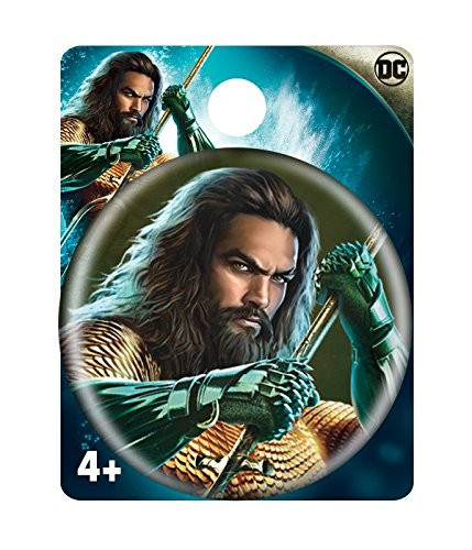 DC Movie Aquaman Button Pin, Multi Color