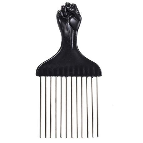 Funny Flat Comb - Pick Hair Plastic Afro Comb Insert Hair Curly Brush Fork Plastic Hair Pick Comb Anti-Static Hairstyling Tool