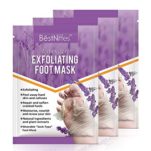 Foot Mask Foot Peel Mask Foot Masks That Remove Dead Skin Exfoliating Callus Peel Booties,Foot Mask Moisturizing Socks. (Lavender)