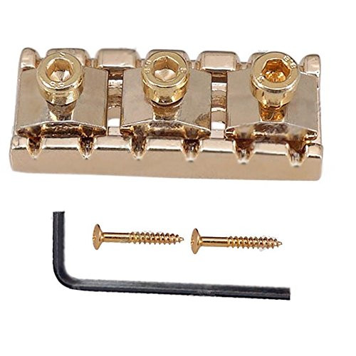 R3 Electric Guitar String Locking Nut For Floyd Rose Tremolo Bridge 43mm (Gold)