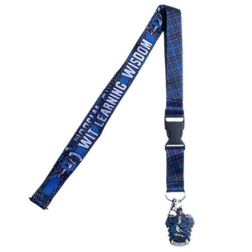 Harry Potter Ravenclaw Crest Plaid Breakaway Lanyard with Charm