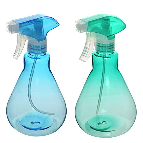 Ilyever 2 Piece Plastic Spray Bottles, Leak Proof,500ml,Refillable Sprayer for Water, Kitchen, Bath, Beauty, Hair, and Cleaning - Durable Trigger Sprayer with Mist  and  Stream Modes