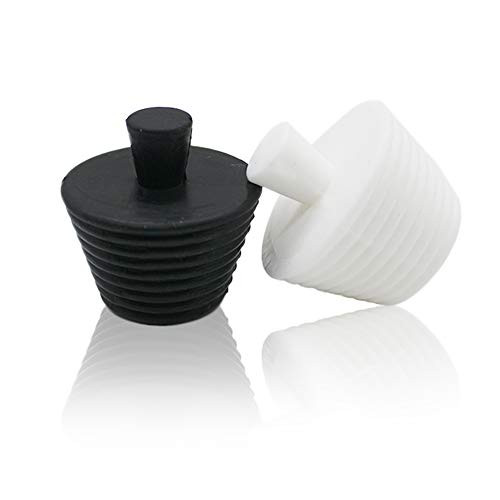 MR.FOAM Tub Stopper, 2 Pack Universal Bathtub Stopper Tub Drain Stopper for Kitchen Bathtub Sink Drains,Tub Drain Stopper Bathtub Drain Stopper Bath Plug for Tub. (BlackplusWhite, 2pc)
