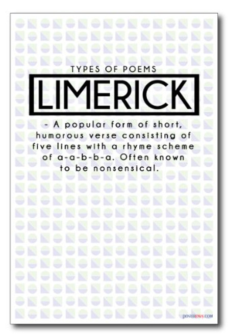 Limerick - NEW Classroom Reading and Writing Poster