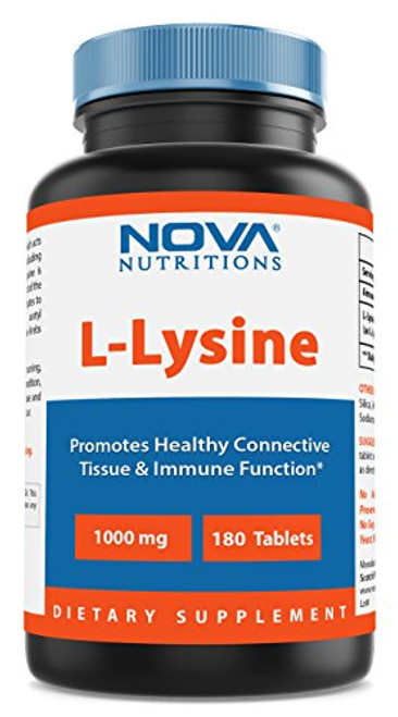 Nova Nutritions L-Lysine 1000 mg - 180 Tablets Nova Nutritions L-Lysine 1000 mg - 180 Tablets