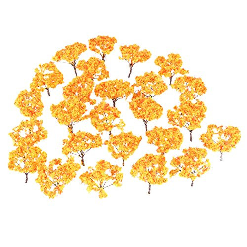 20Pcs Maple Tree HO Architectural Model Tree Scenery Trees Railroad Layouts Height 6.5cm