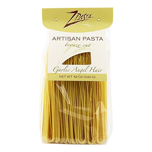 ZPasta Garlic Angel Hair - Bronze Cut Artisan Pasta 12 oz