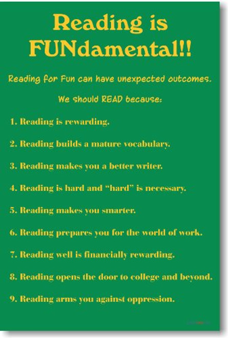 Reading Is Fundamental - NEW Classroom Reading and Writing Poster