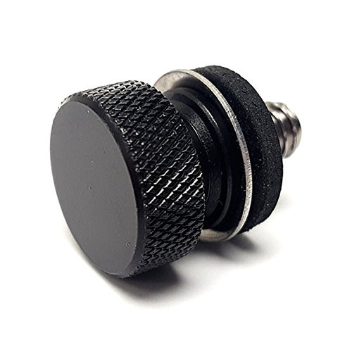 Krator Black Seat Bolt Screw Knurled Seat Cover Bolt Compatible with Harley Davidson Street Glide FLHX