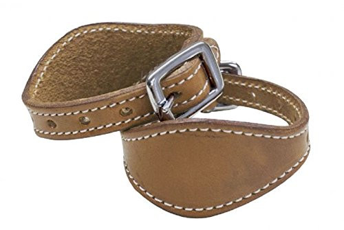 Showman Light Leather Double Stitched Western Saddle Stirrup Hobbles