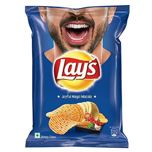 Lays Lay's India's Lays Magic Masala 90 grams Potato Chips Wafers - 3.17 oz Snacks - Vegetarian