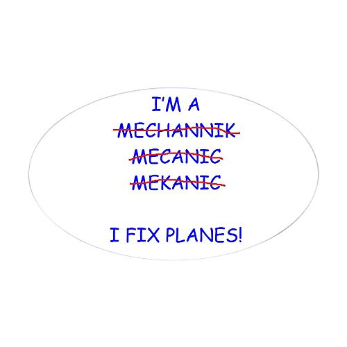 CafePress I Fix Planes Sticker Oval Bumper Sticker, Euro Oval Car Decal