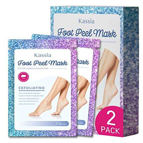 Foot Peel Mask - 2 Pack - For Cracked Heels, Dead Skin  and  Calluses - Make Your Baby Feet  and  Get a Soft Skin, Repairs  and  Removes Dry Toe Skin, Rough Heels - Exfoliating Peeling Natural Treatment